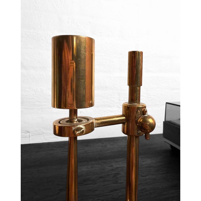 Mid-20th Century Adjustable Brass Candlestick from Poul Kralund, Denmark For Sale - Image 11 of 12
