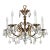 Antique 5 Arm Absolutely Fabulous Brass Cut Lead Glass Crystal Chandelier For Sale