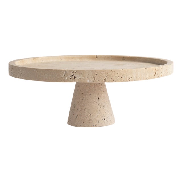 Travertine Cake Stand from Kiwano Concept For Sale