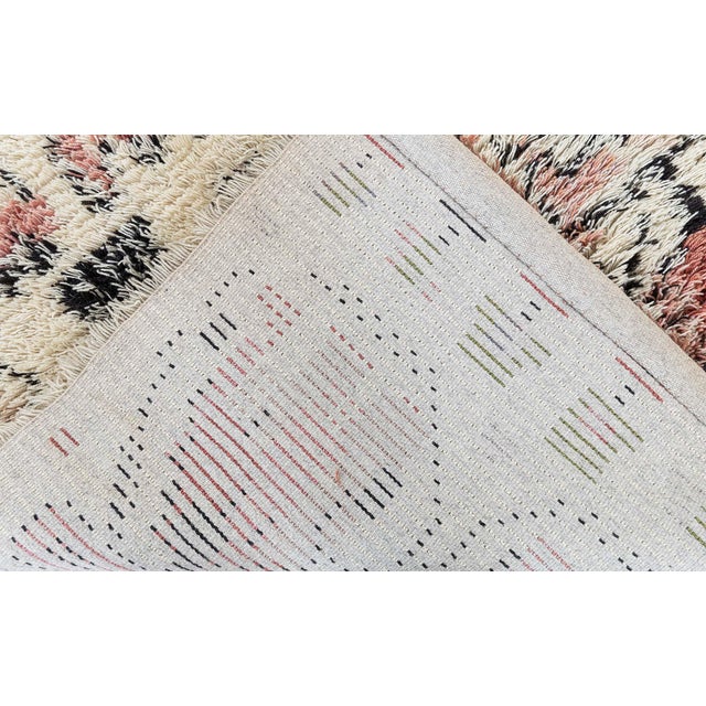 Beige Scandinavian Vintage Beige Carpet Rya Pile Rug By Laila Karttunen For Sale - Image 8 of 8