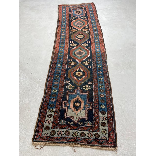 Persian Northwest Vintage Runner Persimmo Pastel Hues Rug2.9 x 9.8 For Sale - Image 3 of 11