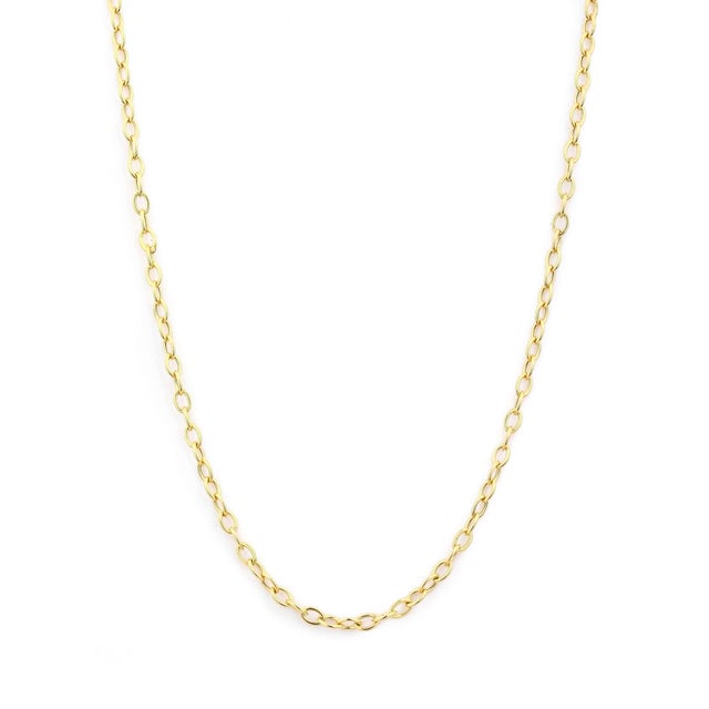 18K Yellow Gold Small Link Chain For Sale