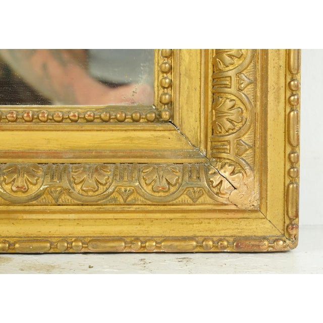 Gold Antique French Louis Philippe Giltwood Mirror For Sale - Image 8 of 12
