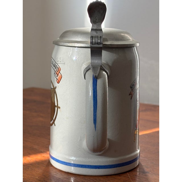 1960s 1965 Beer Stein Us Army 594th Transport Germany Lidded Cold War For Sale - Image 5 of 9