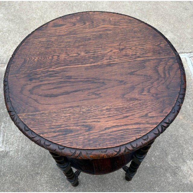 Vintage English Barley Twist Two Tier Drink Table For Sale In Dallas - Image 6 of 7