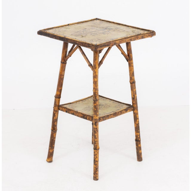Wood Aesthetic Movement Bamboo Two-Tier Side Table For Sale - Image 7 of 7