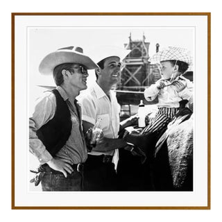 James Dean With a Bottle of Coca-Cola Brown Framed Archival Pigment Print For Sale