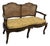 20th Century French Cane Back Sofa Bench For Sale