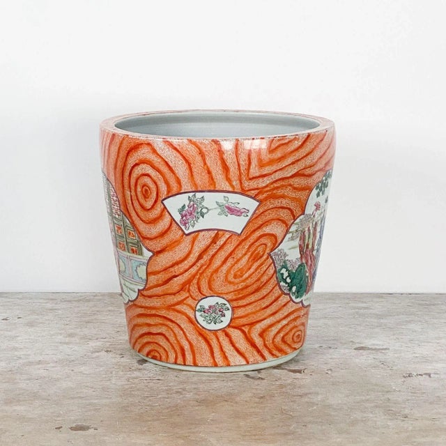 Chinoiserie Rare Large Chinese Porcelain Cachepot, Circa 1910 For Sale - Image 3 of 8