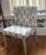 Pull up a chair! These beautiful accent chairs are upholstered in a classic blue and white floral design. Great for dining...