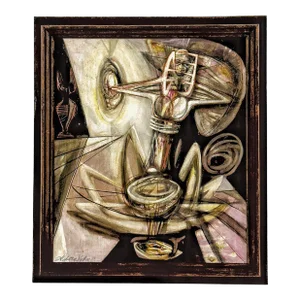 1951 "Salad Bowl" Oil on Canvas Painting by Alexander Meller