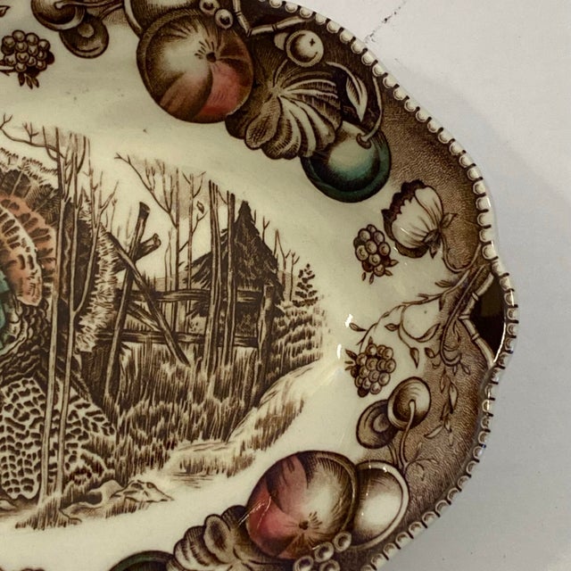 Beautiful vintage relish plate in Johnson Bros eternally-popular ‘His Majesty’ pattern. Can also be used as an underplate...