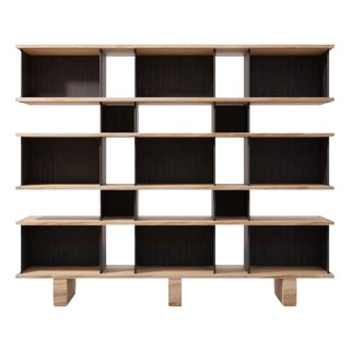 Nuage Shelving Unit in Wood and Aluminium by Charlotte Perriand for Cassina For Sale