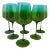 Venetian Wine Glasses Set of 6 For Sale
