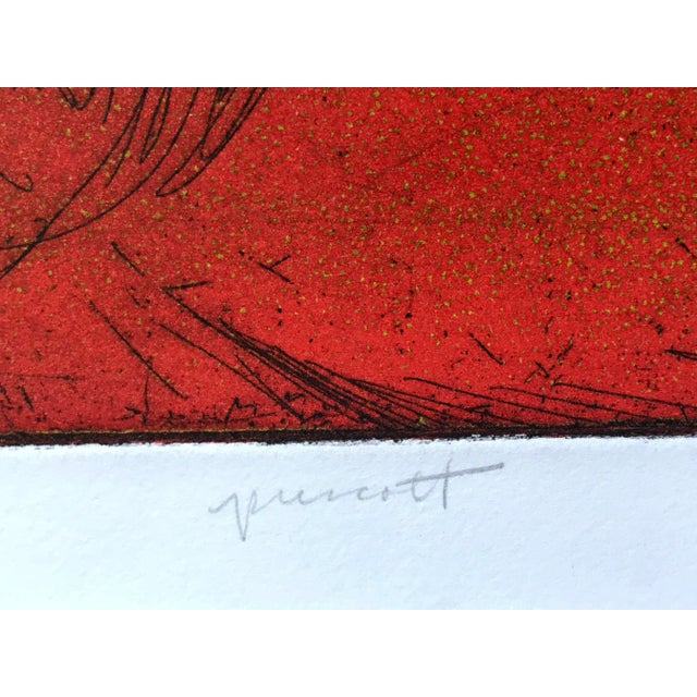 Vintage Original Modernist Etching Portrait by Melissa Weinman For Sale In New York - Image 6 of 9