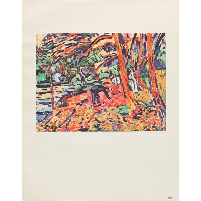 1950 After Maurice De Vlaminck "Landscape With Dead Wood", German Edition Offset Lithograph For Sale