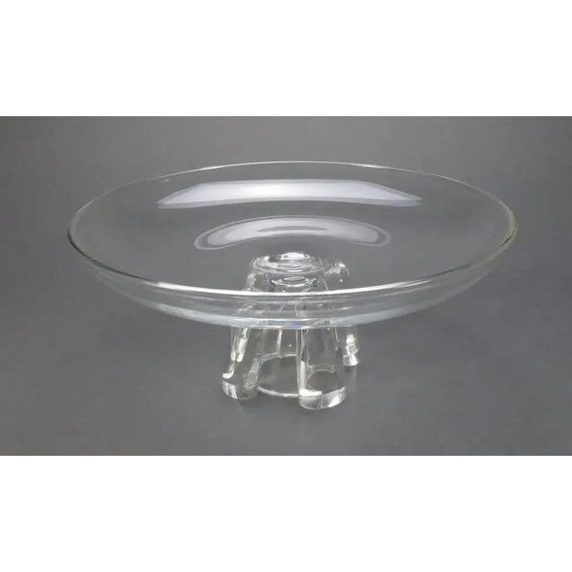 Steuben Glass Steuben Elevated Cake Dish, Signed, Mid 20th Century For Sale - Image 4 of 4