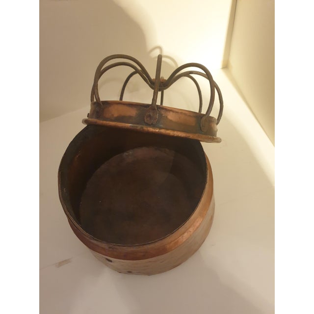 Antique Italian Copper and Iron Bed Warmer, 19th Century For Sale - Image 3 of 5