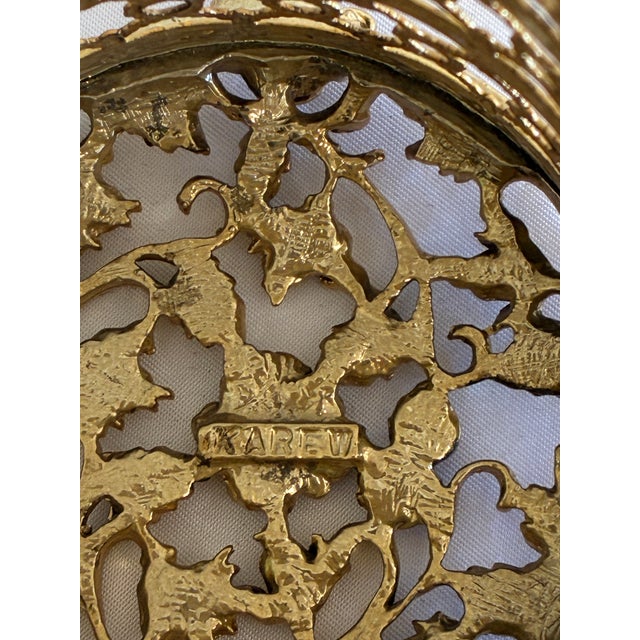 Vintage Gold Filigree Bottle Cover For Sale - Image 9 of 9