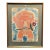Vintage Framed Henri Hecht Maïk Lion and Butterfly Print. For Sale