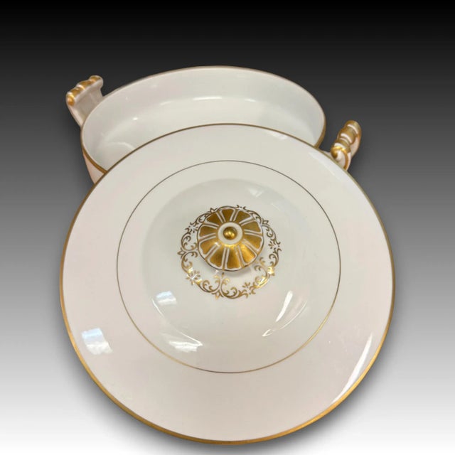 Noritake Noriatka China Japan, Goldcroft 4983 Lidded Vegetable Bowl, Circa 1950 For Sale - Image 4 of 7