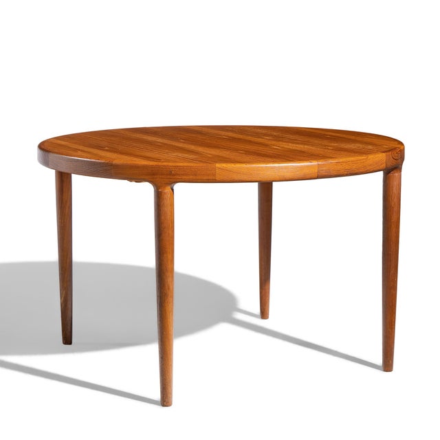 Mid Century Teak Dining Table With 2 Leaves For Sale In Chicago - Image 6 of 14
