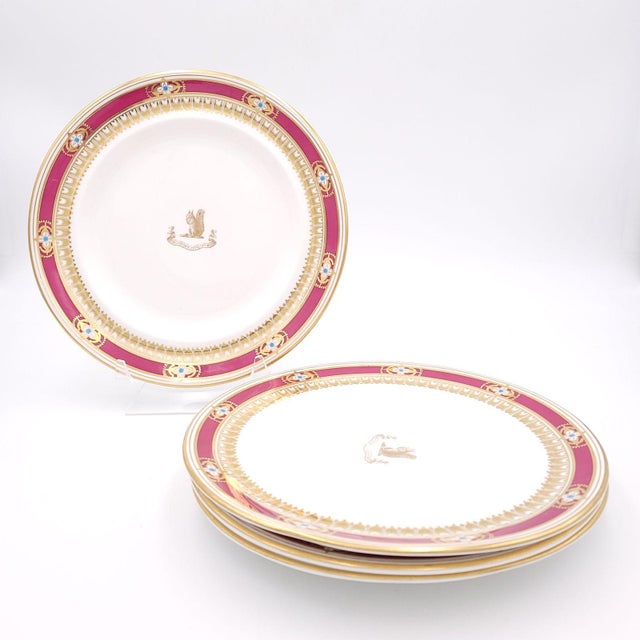 Set of Four Davenport Staffordshire Plates, Circa 1840 For Sale - Image 11 of 11