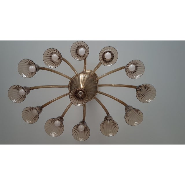 Oval Murano Glass Chandelier by Napoleone Martinuzzi for Venini, 1920s For Sale - Image 10 of 10