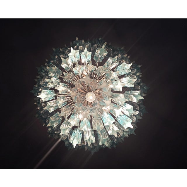 Vintage Blue Murano Glass Quadriedri Ceiling Lamp, 1980s For Sale - Image 17 of 18