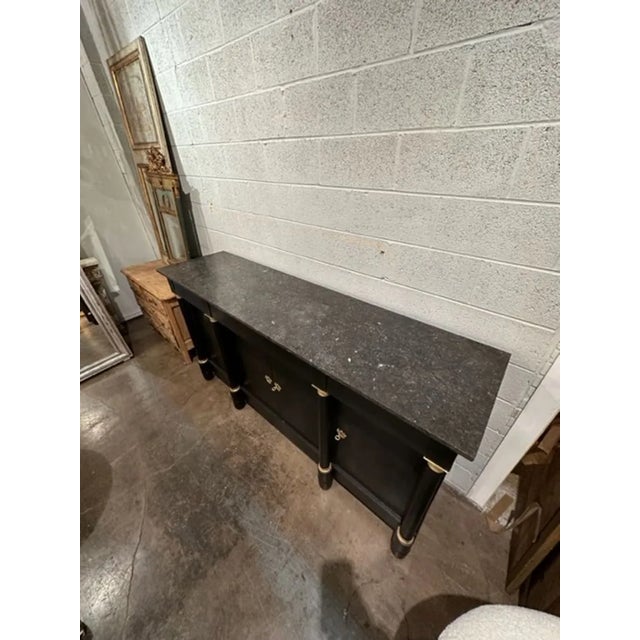 French Empire Black Lacquered Buffet For Sale - Image 4 of 10