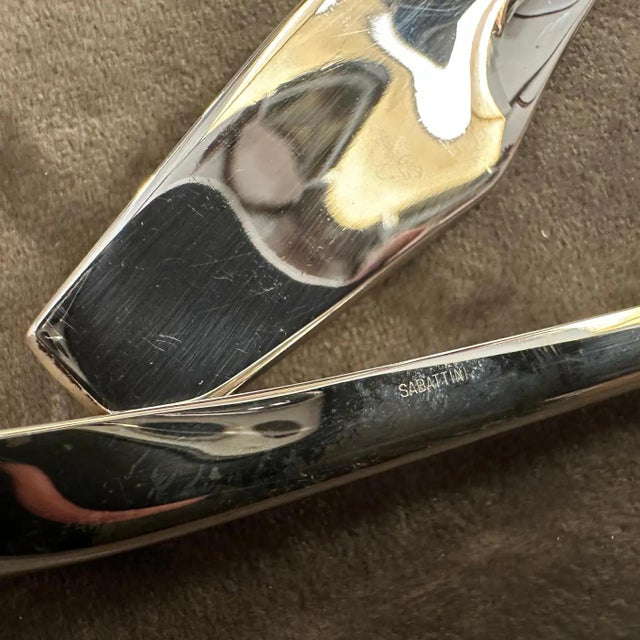 Metal 1990s Set of Two Minimalist Silverware Designed by Lino Sabattini For Sale - Image 7 of 10