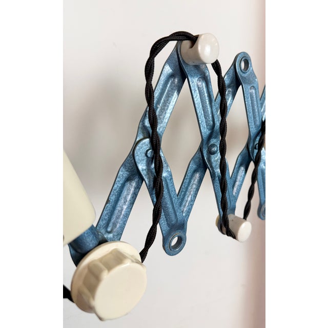 Metal Industrial East German Scissor Lamp from Reif Dresden, 1950s For Sale - Image 7 of 18