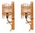 Mid-Century Modern Rattan Lantern Sconces by Louis Sognot, France, 1960s, Set of 2 For Sale