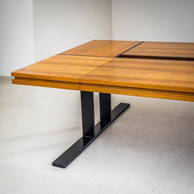 Conference Table with Chairs, Rome, 1960s, Set of 11 For Sale - Image 15 of 18