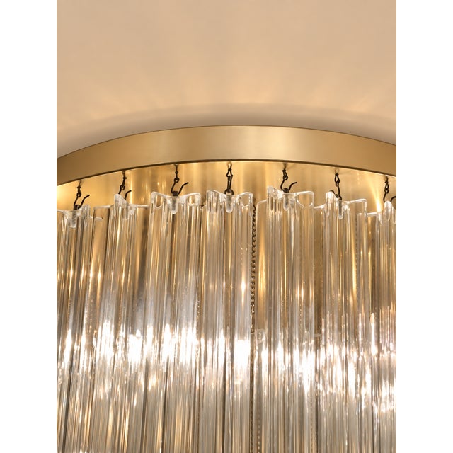 Gold Vintage Italian Crystal Lamp, 1970s For Sale - Image 8 of 9
