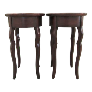 1950s Pair of Baker Furniture Manning Road Mahogany Side Tables
