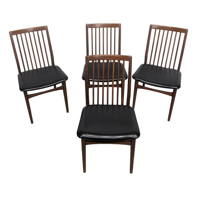 Mid-Century Modern Teak Chairs, 1960s, Set of 4 For Sale