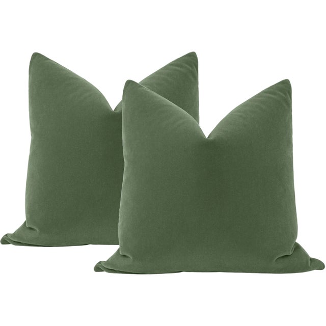 Not Yet Made - Made To Order 22" Patina Mohair Pillows - a Pair For Sale - Image 5 of 5