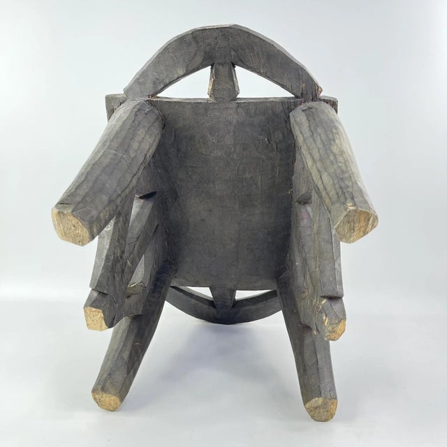 Early 20th Century Early 20th Century Nupe Wood Stool Nigeria For Sale - Image 5 of 9