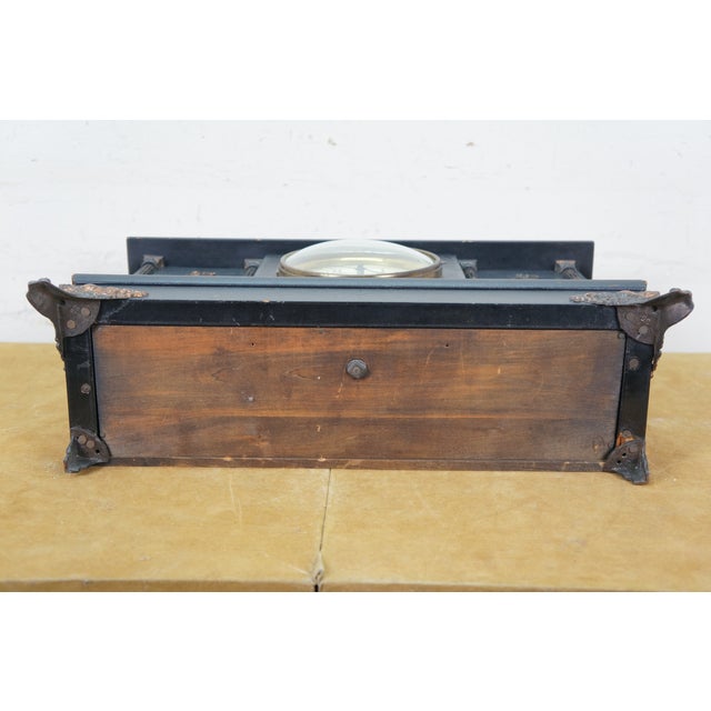 Paint Antique Sessions Neoclassical Figure With Lyre Key Wound Mantel Clock For Sale - Image 7 of 14