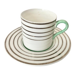 Antique Wedgwood Pattern 5157 Art Deco Demitasse Cup and Saucer Mint Condition For Sale