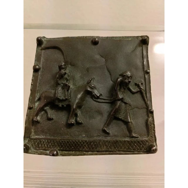 The Escape of the Holy Family to Egypt Bronze Sculpture, 1800s For Sale - Image 6 of 12