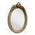 Oval Wall Mirror – Silver Leaf Frame With Ribbon Crest For Sale