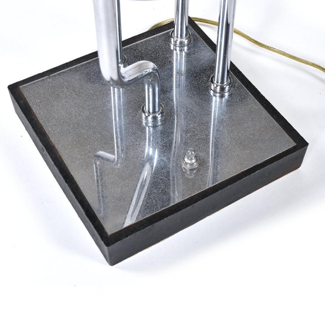 1970s Goffredo Reggiani Style Italian Modern Chrome Spotlight Table Lamp For Sale - Image 11 of 11