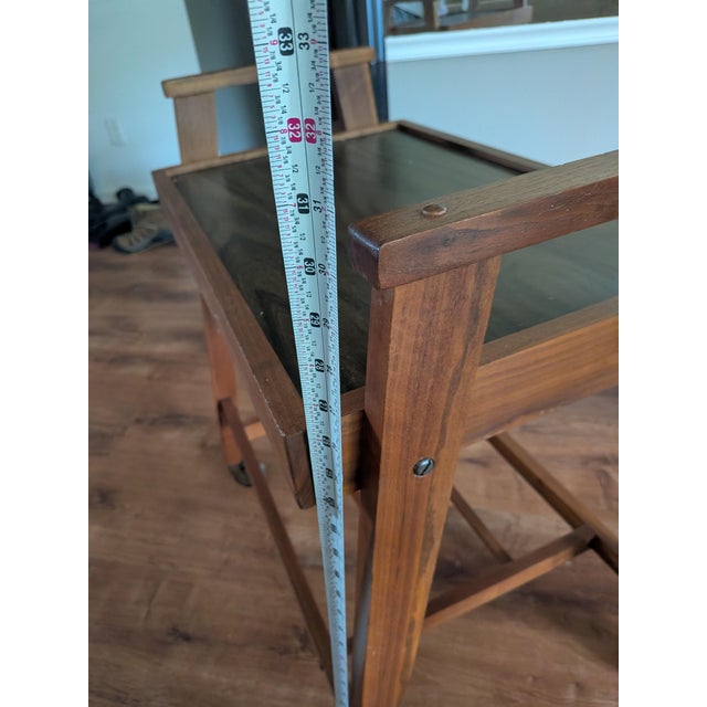 1960s Teak Cart W/ Wheels For Sale In Rochester - Image 6 of 7