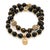 Early 21st Century Onyx Stone Mantra Beaded Elephant Charm Bracelet Set For Sale - Image 5 of 6