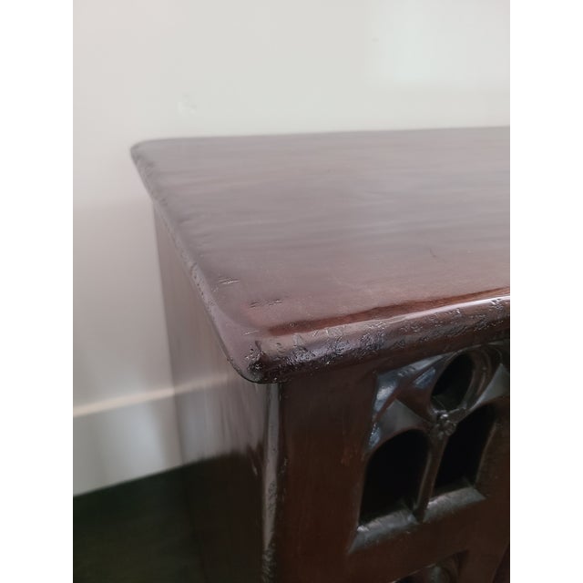 Vintage English Gothic Aumbry Cupboard For Sale - Image 9 of 17