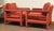 1970s 1970s Milo Baughman Red Parsons Armchairs – a Pair For Sale - Image 5 of 12
