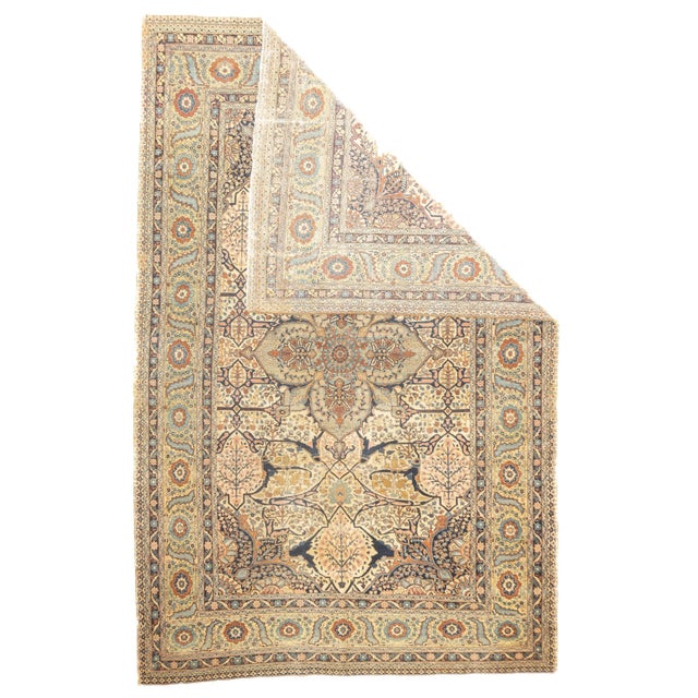 Antique Persian Haji Jalili Tabriz Rug 7'10'' x 12'2''. The well-woven to finely knotted 1890 to 1910 pieces woven in the...