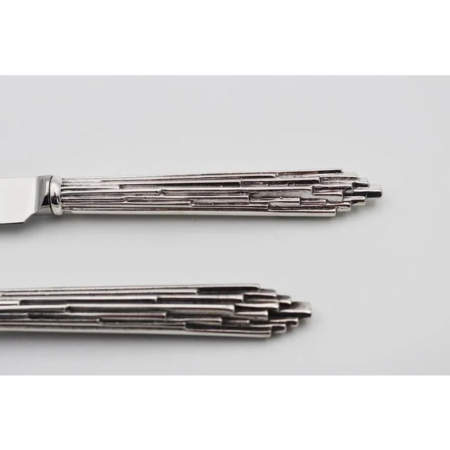 METROPOLIS set of 2 pieces in silver bronze or gold bronze Set of 2 pieces (table forks/fish, table knife or meat/fish...